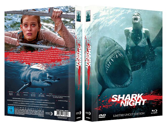 Shark Night - Limited Uncut 222 Edition (DVD+Blu-ray Disc) - Mediabook -  Cover B: Uncut DVD Shop + Blu-ray Disc Shop BMV-Medien