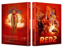 Preview: RED 1+2 - Limited 222 Edition (2x 4K UHD+2x Blu-ray Disc) - 2x Mediabooks - Cover A