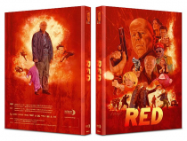 Preview: RED 1+2 - Limited 222 Edition (2x 4K UHD+2x Blu-ray Disc) - 2x Mediabooks - Cover A