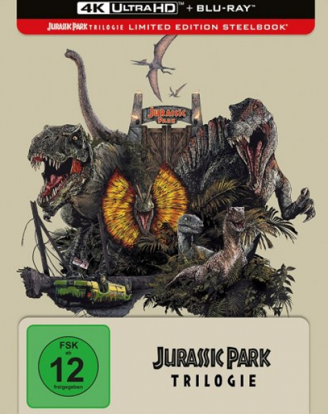 Jurassic Park - 4K (4K UHD+Blu-ray Disc) - 6 Disc Limited Ultimate Steelbook Trilogy