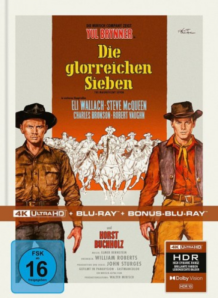 Die glorreichen Sieben - Limited Uncut Edition (4K UHD+2x Blu-ray Disc) - Mediabook
