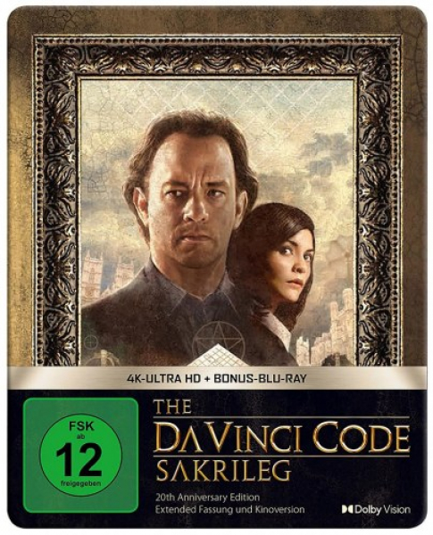 The Da Vinci Code - Sakrileg - (2x 4K UHD+Blu-ray Disc) - Extended Version + Kinofassung - Steelbook