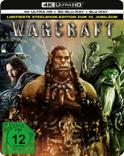 Warcraft - The Beginning (4K UHD+Blu-ray Disc+ Blu-ray 3D) - Limited Steelbook Edition