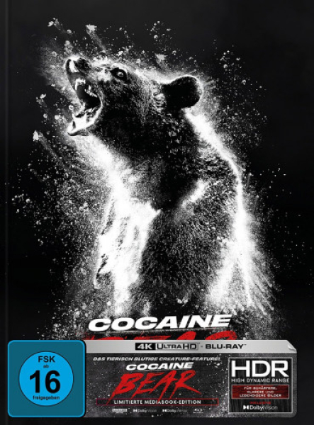 Cocaine Bear - Limited Edition (4K UHD+Blu-ray Disc) - Mediabook - Cover A