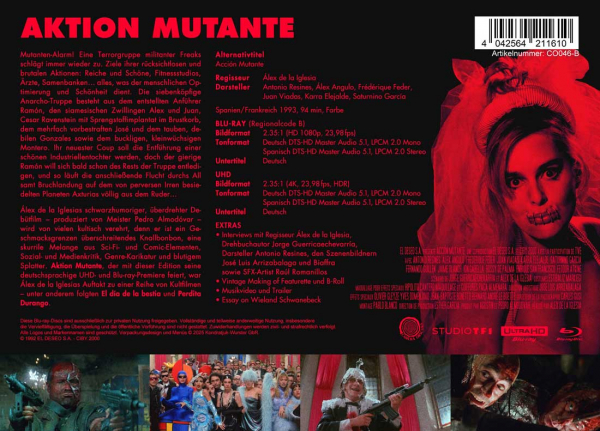 Aktion Mutante - Limited Uncut 1000 Edition (4K UHD+Blu-ray Disc) - Mediabook