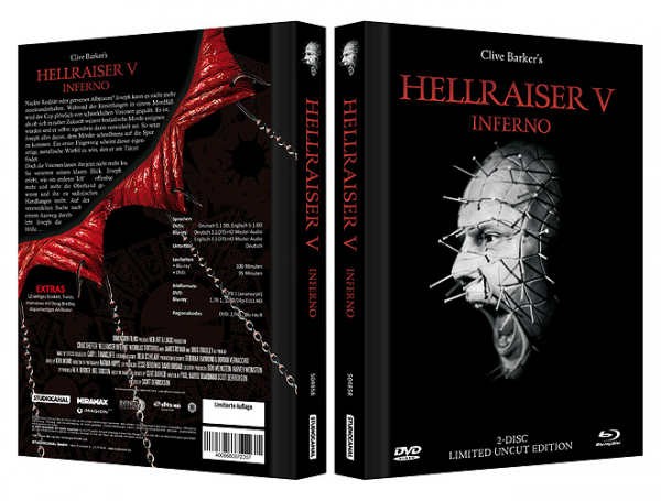 Hellraiser 5 - Inferno - Limited Uncut 2-Disc Mediabook (DVD+Blu-ray Disc) - Black Edition