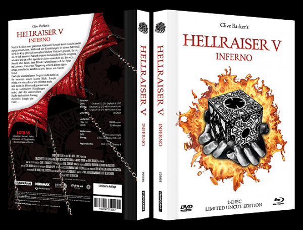 Hellraiser 5 - Inferno - Limited Uncut 2-Disc Mediabook (DVD+Blu-ray Disc) - White Edition