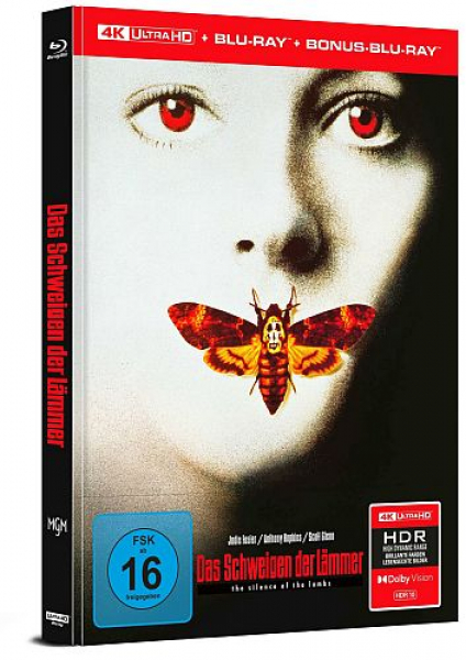 Das Schweigen der Lämmer - Limited Edition (4K UHD+2x Blu-ray Disc) - Mediabook - Cover A