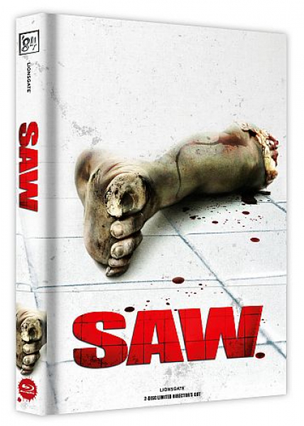Saw - Limited Uncut 500 Edition (DVD+Blu-ray Disc) - wattiertes Mediabook - Cover A