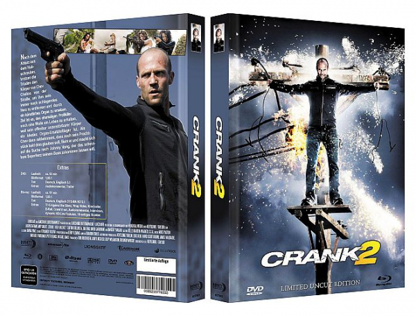 Crank 2 - Limited Uncut 222 Edition (DVD+Blu-ray Disc) - Mediabook - Cover B