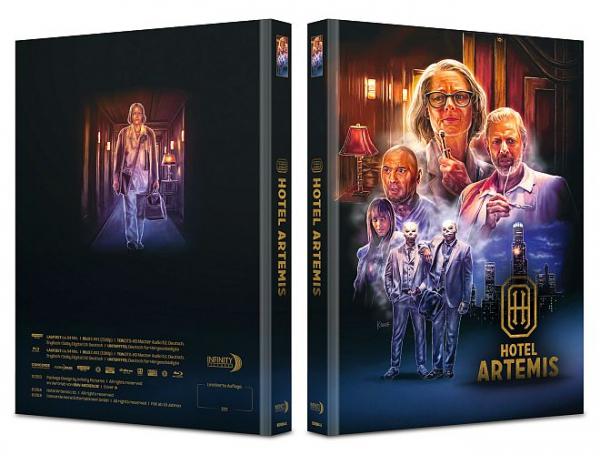 Hotel Artemis  - Limited Uncut 222 Edition (4K UHD+Blu-ray Disc) - Mediabook - Cover A