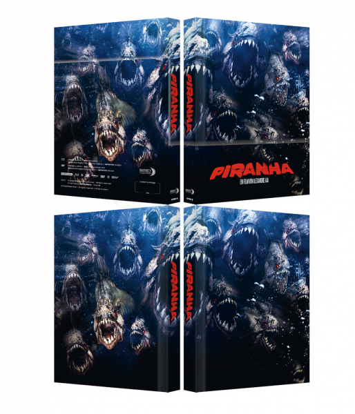 Piranha - Limited Uncut 444 Edition (DVD+Blu-ray Disc) - Mediabook - Wattiertes Mediabook