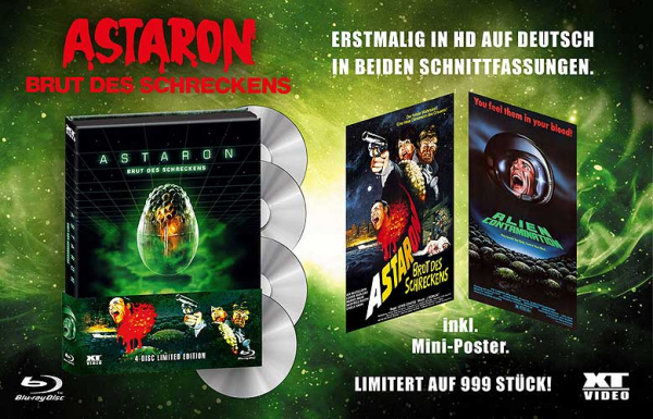 Astaron - Brut des Schreckens - Limited Uncut 999 Edition (3 DVDs+Blu-ray Disc) - Mediabook wattiert