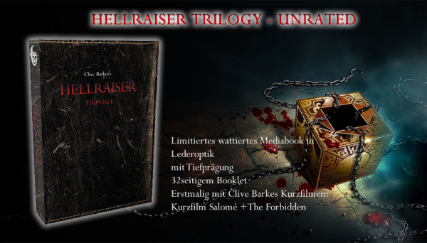 Hellraiser 1-3 Trilogy - Uncut Limited 4-Disc Edition (DVD+3xBlu-ray Disc) - Mediabook