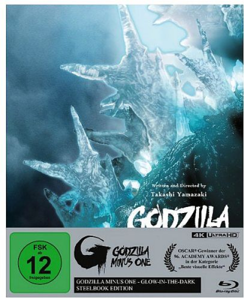 Godzilla Minus One (4K UHD+3 Blu-ray Disc) - Limited Steelbook Editon - Glow in the Dark