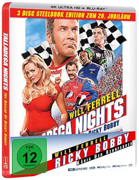 Ricky Bobby - König der Rennfahrer (4K UHD+2x Blu-ray Disc) - Limited Steelbook Edition