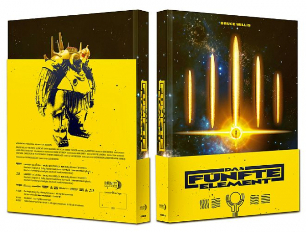 Das fünfte Element - Limited 222 Edition (4K UHD+Blu-ray Disc) - Wattiertes Mediabook - Cover W